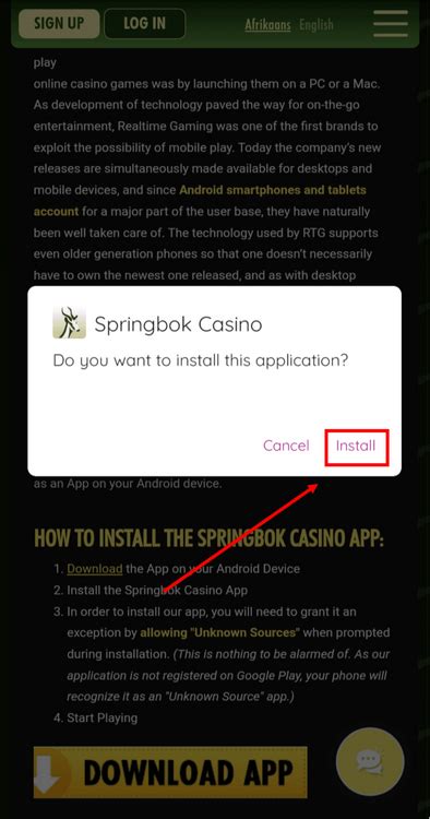 Install Springbok Casino
